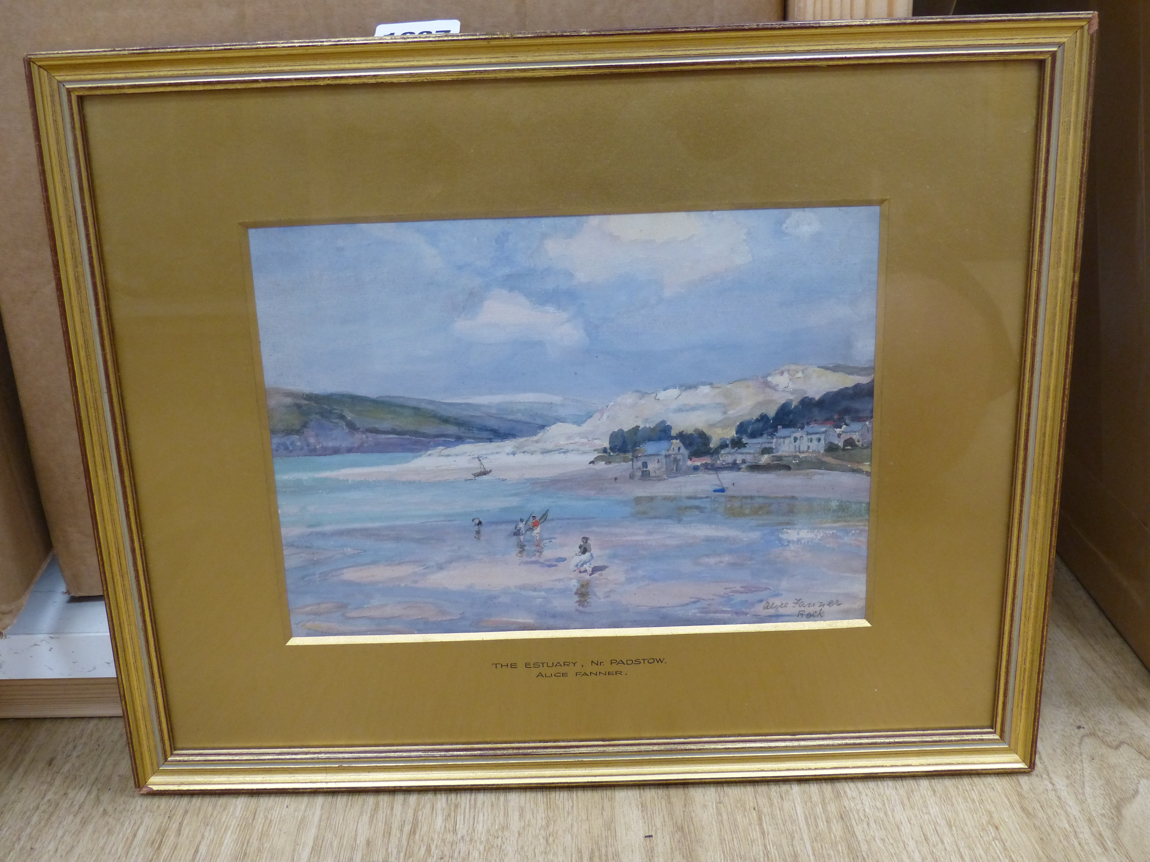 Alice Fanner, watercolour, The Estuary, Near Padstow, signed, 24 x 17cm